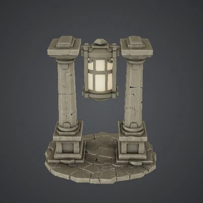 Cột Đèn Đá – Mô Hình Địa Hình Cổng Đèn Treo