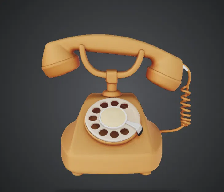 Mô hình điện thoại quay số cổ điển (Vintage Rotary Telephone) - Image 1