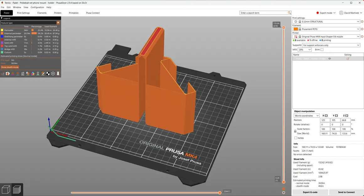 Giá đỡ điện thoại gắn lưới Tennis - Padel - Pickleball - Image 3