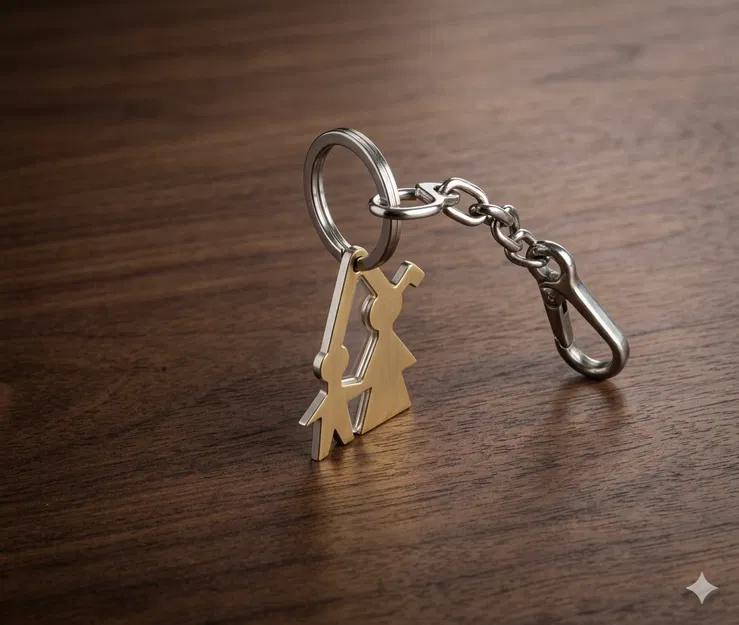 Móc khóa mini 2D hình người dễ thương - Ý tưởng quà tặng độc đáo - Image 1