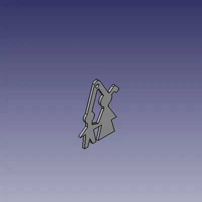Móc khóa mini 2D hình người dễ thương - Ý tưởng quà tặng độc đáo