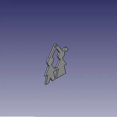 Móc khóa mini 2D hình người dễ thương - Ý tưởng quà tặng độc đáo