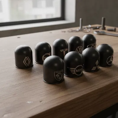 Nắp đậy móc kéo xe (Towing hitch cover) tích hợp logo thương hiệu