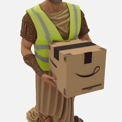 Mô hình tượng Chiến binh La Mã làm nhân viên kho hàng độc đáo