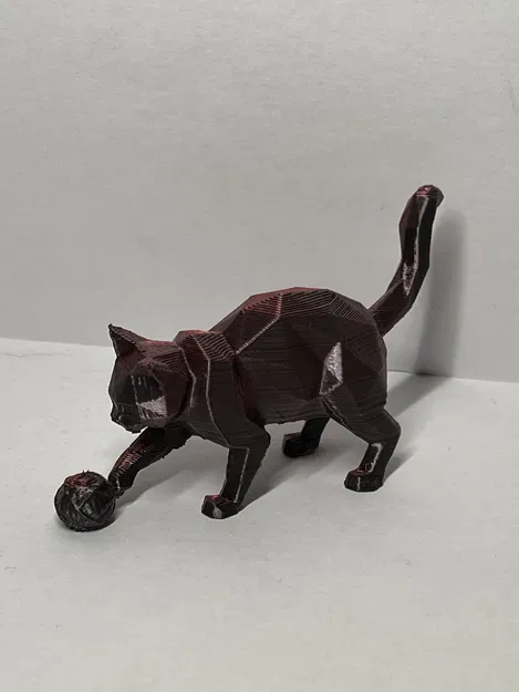Mô hình chú mèo Lowpoly đang chơi đùa - Image 2