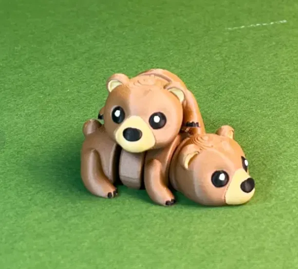Mô hình gấu xám Flexi Grizzly đáng yêu in 3D cực linh hoạt - Image 1