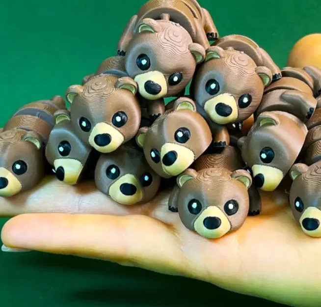 Mô hình gấu xám Flexi Grizzly đáng yêu in 3D cực linh hoạt - Image 2