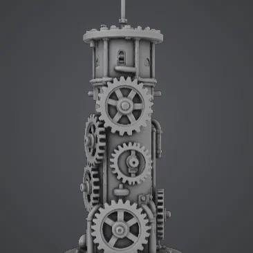 Tháp Bánh Răng Cơ Khí – Cấu Trúc Steampunk Độc Đáo