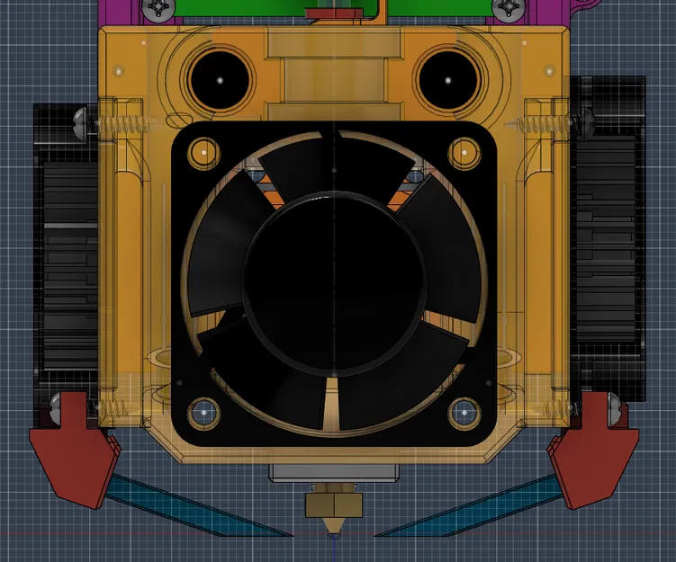 Ống dẫn gió làm mát 4010 hướng xuống với cánh định hướng bên phải - Image 3