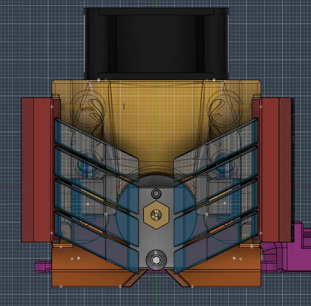 Ống dẫn gió làm mát 4010 hướng xuống với cánh định hướng bên phải - Image 4