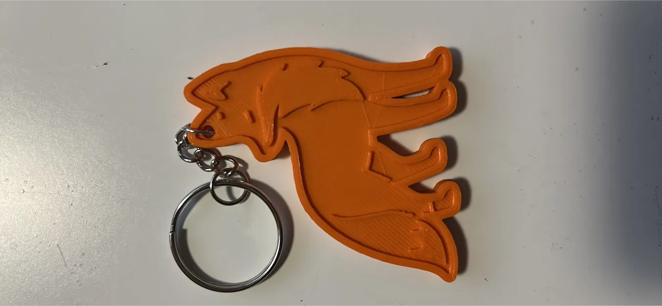 Móc khóa hình cáo tối giản - Image 2