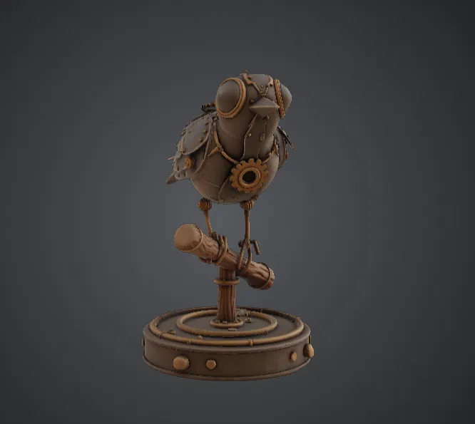 Chim Cơ Khí Steampunk – Mô Hình Chuyển Động Bằng Bánh Răng - Image 1