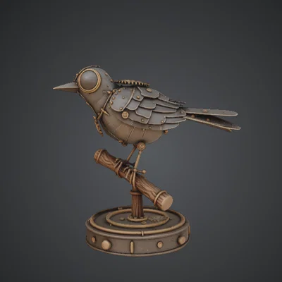 Chim Cơ Khí Steampunk – Mô Hình Chuyển Động Bằng Bánh Răng
