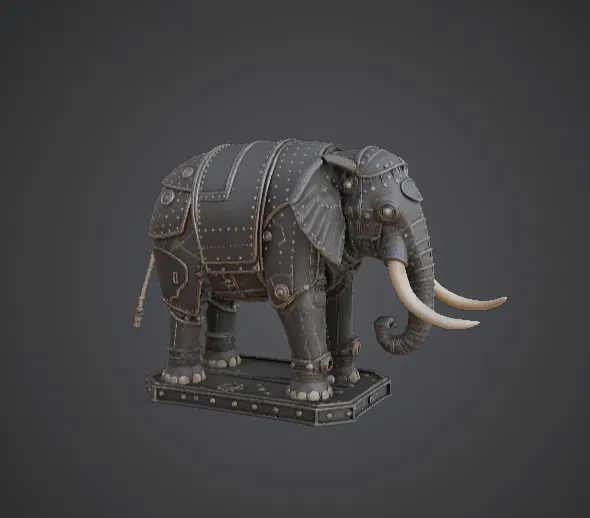 Voi Chiến Cơ Khí Bọc Thép – Mô Hình Steampunk Độc Đáo - Image 2