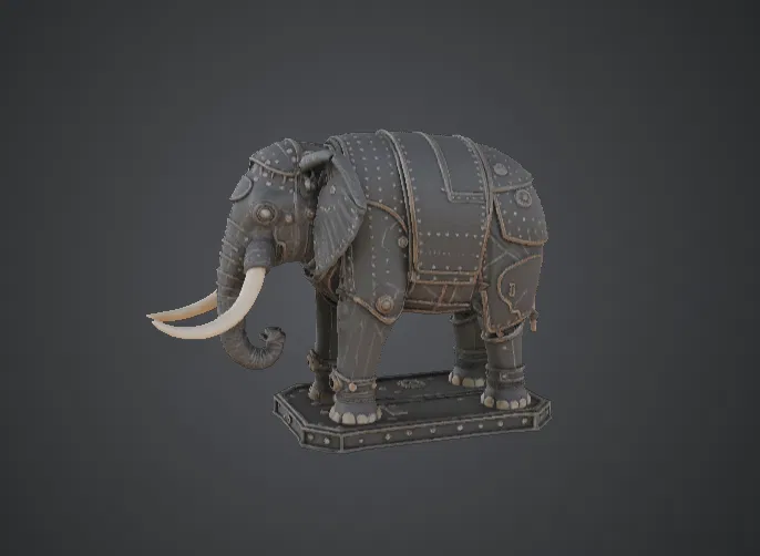 Voi Chiến Cơ Khí Bọc Thép – Mô Hình Steampunk Độc Đáo - Image 3