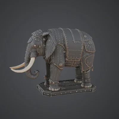 Voi Chiến Cơ Khí Bọc Thép – Mô Hình Steampunk Độc Đáo