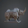 Tê giác bọc thép Steampunk – Quái thú chiến tranh cơ khí - Thumbnail 1