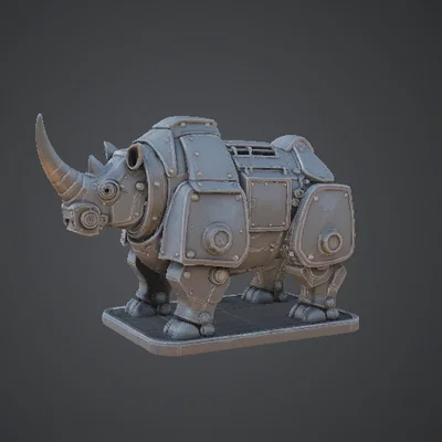 Tê giác bọc thép Steampunk – Quái thú chiến tranh cơ khí
