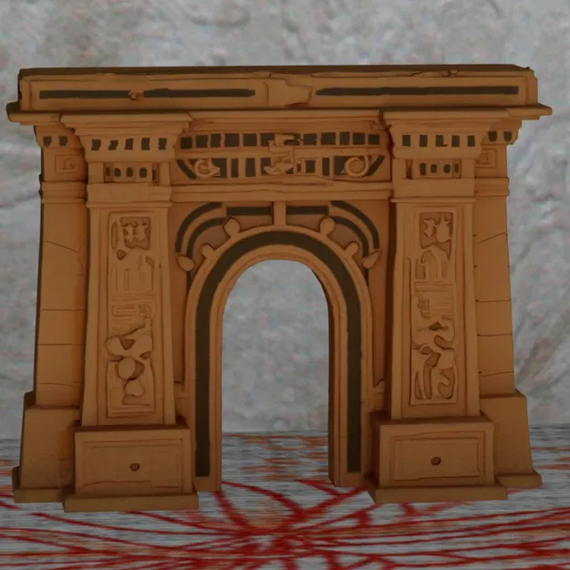 Mô hình cổng vòm Ai Cập cổ đại dùng cho sa bàn 3D - Image 1