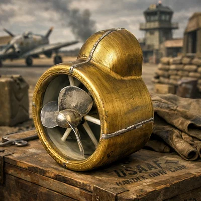 Quạt khuếch tán hương thơm gắn cửa gió ô tô - Thiết kế 3D độc đáo