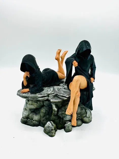 Mô hình 3D Sisters of Death - Tượng trang trí nghệ thuật huyền bí - Image 2