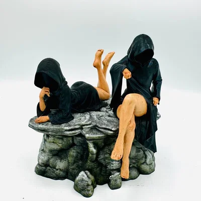 Mô hình 3D Sisters of Death - Tượng trang trí nghệ thuật huyền bí