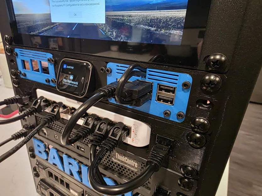 Tấm mặt nạ hỗ trợ cổng USB cho Raspberry Pi 5 (10-inch rack mount) - Image 1