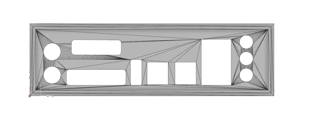 Miếng chặn cổng IO cho mainboard Asrock H110M-HDV (3D Print) - Image 1