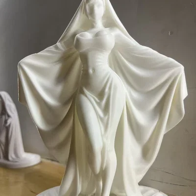 Mô hình 3D thiên thần quyến rũ trong dải lụa - Confidence Angel in Silk