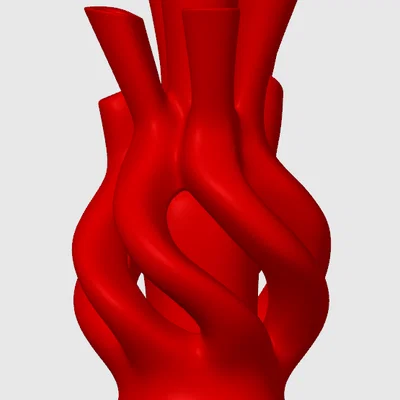 Mẫu bình hoa xoắn hữu cơ in 3D độc đáo cho không gian hiện đại