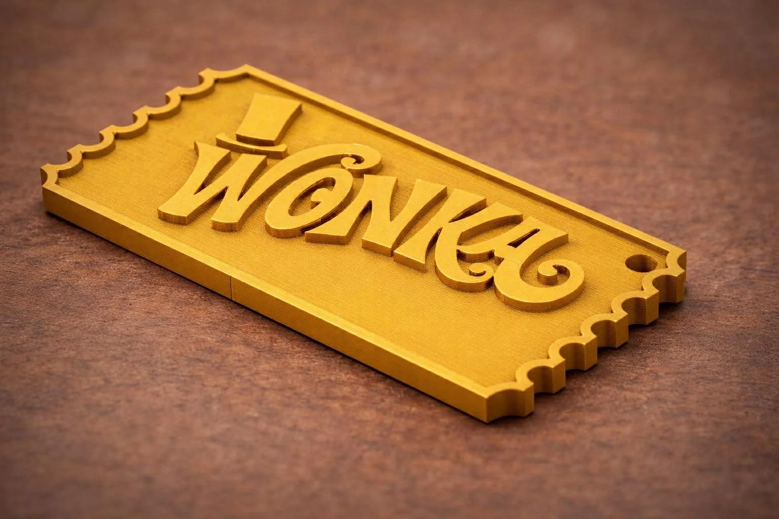 Móc khóa Wonka hình vé vàng độc đáo - In 3D phụ kiện cho fa… 1