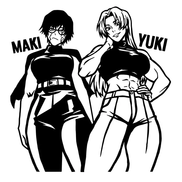 Tấm Ốp Tường Maki và Yuki - Mô Hình In 3D Fan Art Jujutsu Kaisen - Image 1