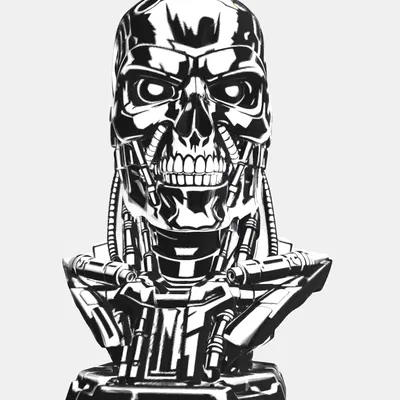 T‑800 Endo Skull bust - Mô hình đầu lâu Kẻ Hủy Diệt