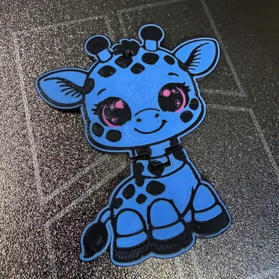 Móc khóa hươu cao cổ linh hoạt in 3D (Flexi Baby Giraffe)