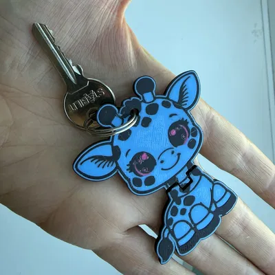 Móc khóa hươu cao cổ linh hoạt in 3D (Flexi Baby Giraffe)