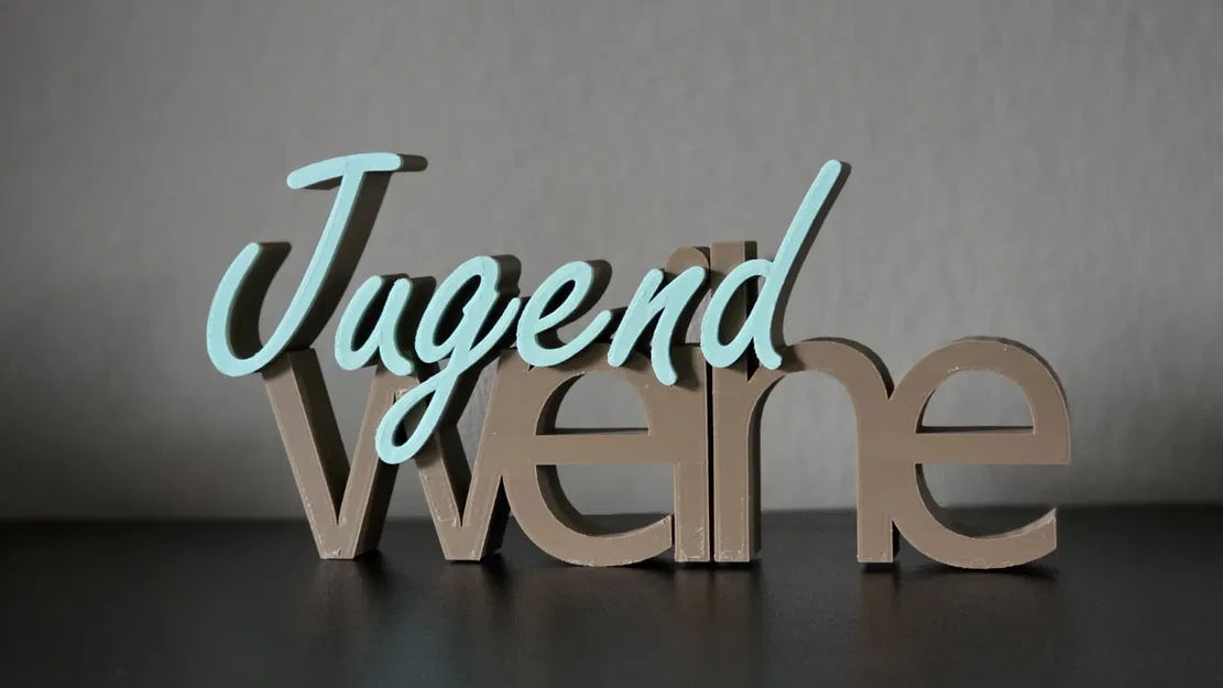 Chữ trang trí Jugendweihe hai tầng – Thiết kế hiện đại - Image 1