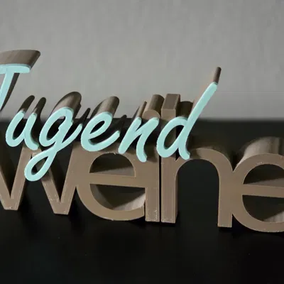 Chữ trang trí Jugendweihe hai tầng – Thiết kế hiện đại