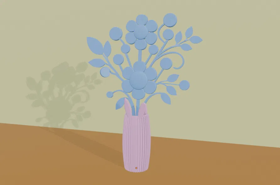 Bình cắm hoa tối giản hình tai thỏ - Image 1