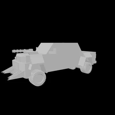 Mô hình 3D xe bán tải MadmaxC7 Juggernaut hầm hố