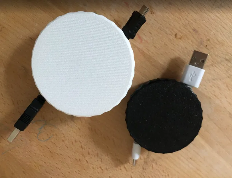 Bộ cuộn dây cáp USB phong cách bánh quy nhỏ gọn - Image 1