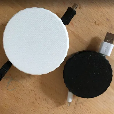 Bộ cuộn dây cáp USB phong cách bánh quy nhỏ gọn