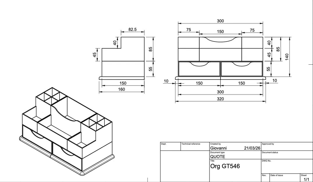 Khay đựng đồ đa năng Organizer GT546 cho bàn làm việc ngăn nắp - Image 5