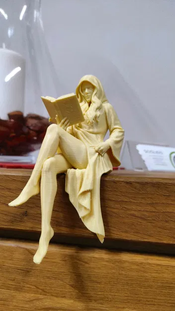 Mô hình trang trí The BookBabe - Cô gái đọc sách in 3D - Image 5