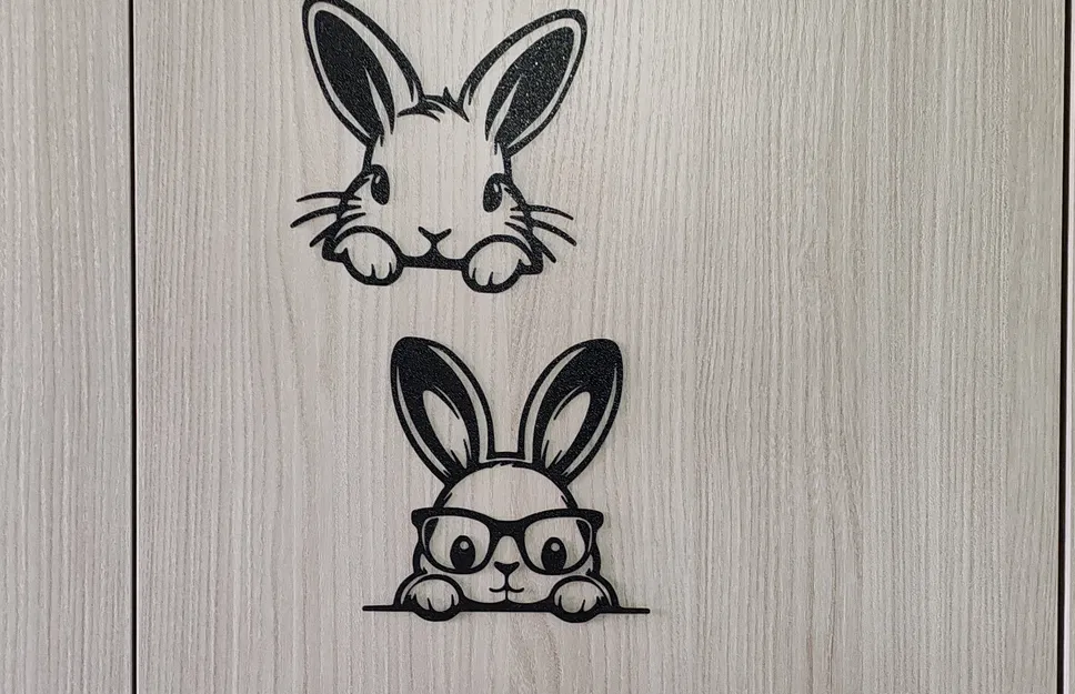 Mô hình trang trí thỏ con ngó đầu siêu dễ thương (Peeking Bunnies) - Image 1