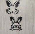 Mô hình trang trí thỏ con ngó đầu siêu dễ thương (Peeking Bunnies) - Thumbnail 1