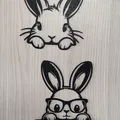 Mô hình trang trí thỏ con ngó đầu siêu dễ thương (Peeking Bunnies) - Thumbnail 2
