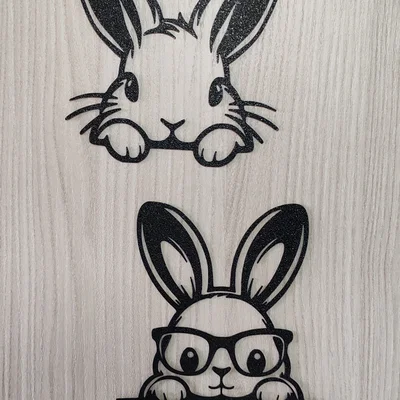 Mô hình trang trí thỏ con ngó đầu siêu dễ thương (Peeking Bunnies)