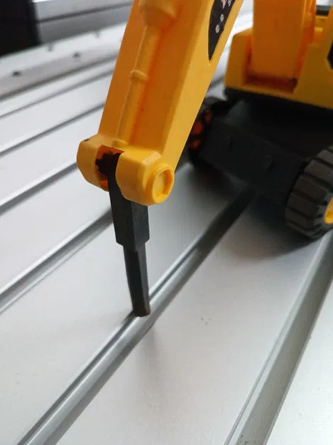 Búa thủy lực (Pneumatic hammer) in 3D cho mô hình máy xúc - Image 2