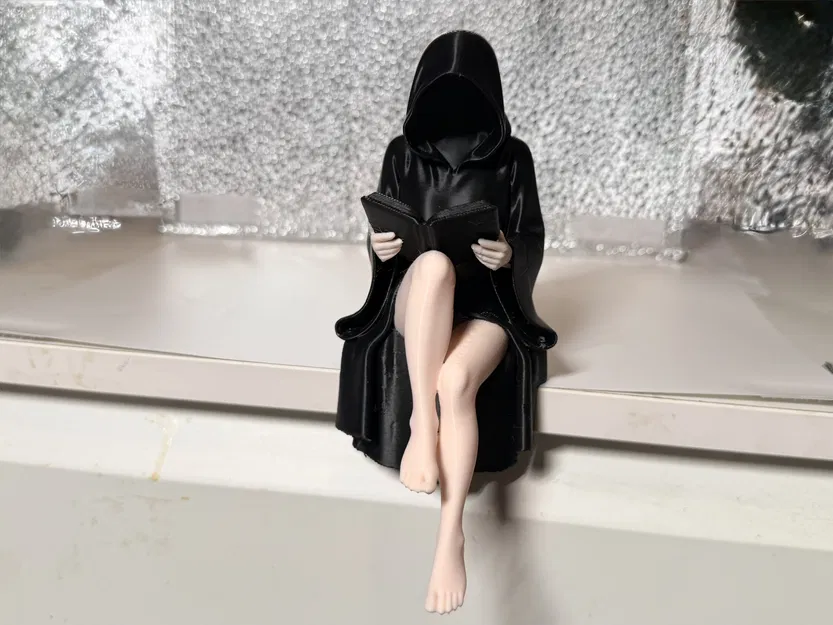 Mô hình 3D nhân vật huyền bí đọc sách trang trí kệ độc đáo - Image 1