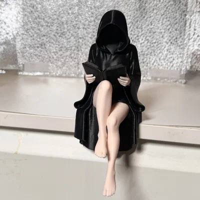 Mô hình 3D nhân vật huyền bí đọc sách trang trí kệ độc đáo